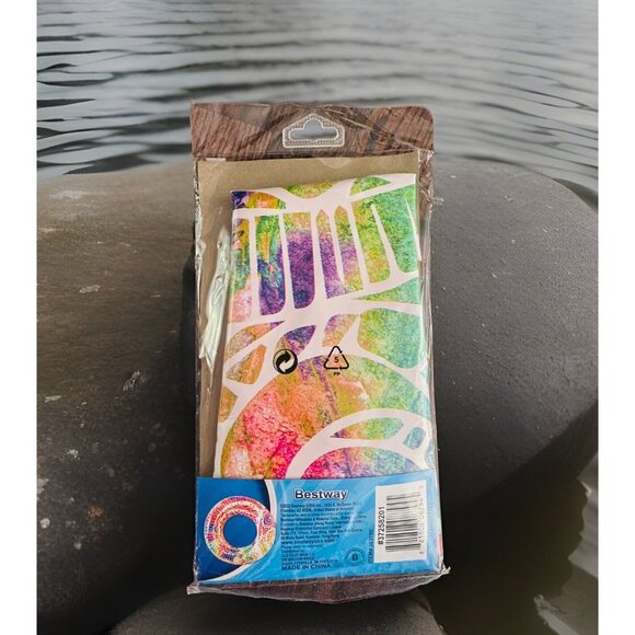 H2O GO! Bestway Rainbow Swim Ring 31.5” Tube Pool Float Ages 10+ NEW SEALED - Picture 2 of 5